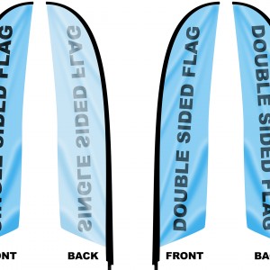 Feather Angled FlagFlag Poles -Print Texan